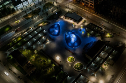 Viger Square illumination