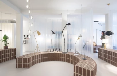 Circulair interior for conceptstore Light Matters
